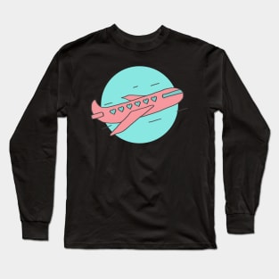 Airliner of Love (Hand Drawn Art) Long Sleeve T-Shirt